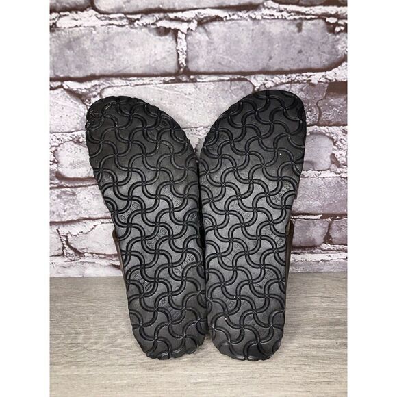 Birkenstock Birki's Freeport Brown Perforated Strap Sandals Women Sz 38EU/7M US - Picture 7 of 16